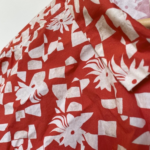 Cotélac Women's Collar Short Sleeves Button Down Shirt Red Size 3. - Picture 6 of 9